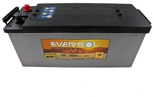 Batterie A Decharge Lente 12v 140ah Agm Eversol