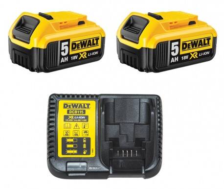 DEWALT BATTERIE Starterkit 18 V dcb115p2 1x Chargeur dcb115 2x Batterie dcb184 5ah