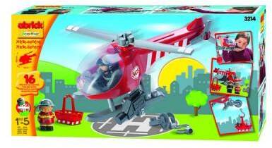 Ecoiffier Briques de construction - Abrick : Hélicoptère de pompier -  Autres jeux de construction