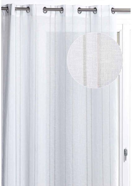 ray/é pr/êt /à Poser Panneau Japonais Casablanca Light//Voilage Coulissant kit de Fixation fourni Noir G/özze Voile Transparent Effet Soie tiss/ée tr/ès Belle qualit/é 245x60 cm