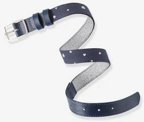 Vertbaudet Legging Fille Ceinture iris/ée Marine gris/é 8 A
