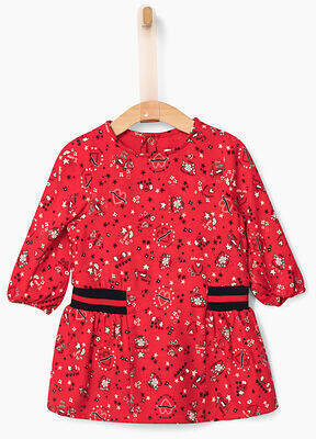 Ikks Robe Rouge A Imprime Curs Fille
