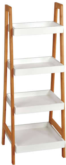 Conforama Colonne Salle De Bain 2 Portes 1 Niche Effet Beton Facades Blanches