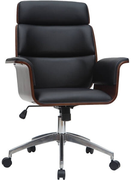 Fauteuil De Bureau Design Coloris Noir Mat Dim 58 X 89 X 635 Cm Pegane