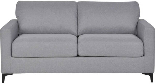 Canapé Droit Convertible 3 Places En Tissu Zack Coloris Gris Clair