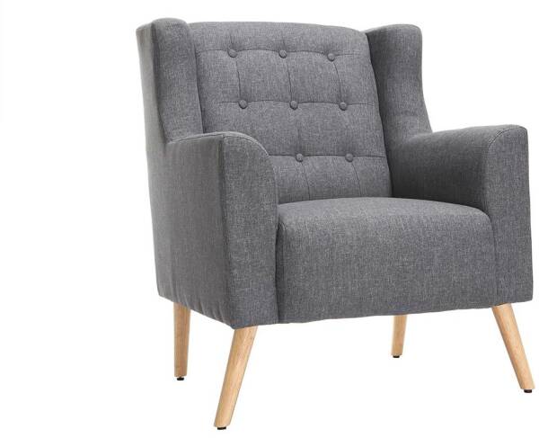 Miliboo Fauteuil Scandinave Gris Et Chêne Yumi